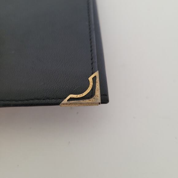 Dunhill Designer Card Wallet Black Bifold Leather Folding Small Logo Vintage - Picture 10 of 11